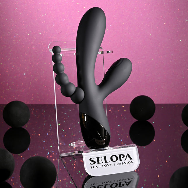 Selopa TRIPLE ACES - Black Triple Stimulator Vibrator