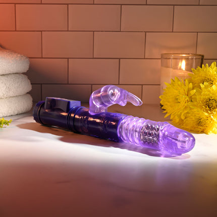 Selopa BUNNY THRUSTER Purple Thrusting Rabbit Vibrator rear front view
