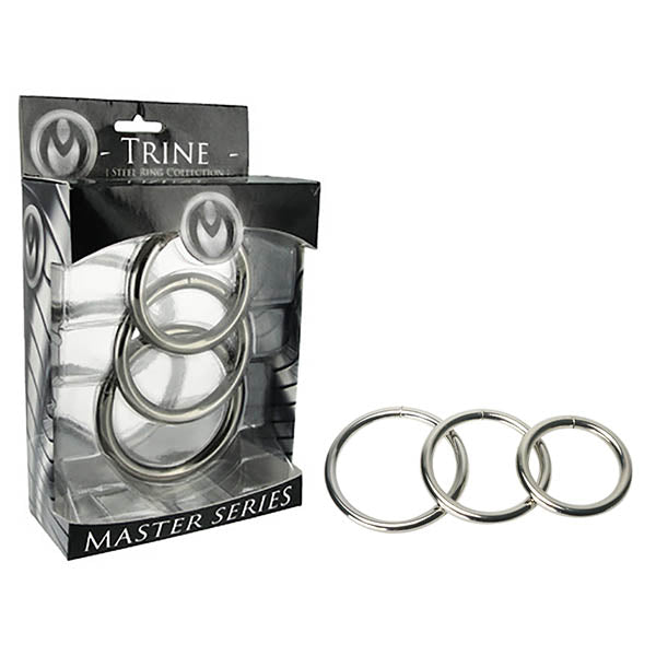 Master Series Trine Steel Cock Rings - Set of 3