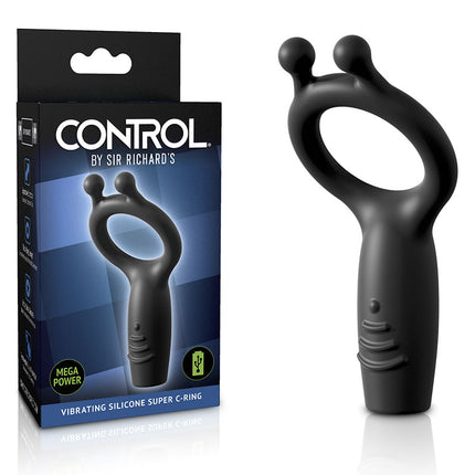 Sir Richards Vibrating Silicone Super C-Ring - Grey Vibrating Cock Ring