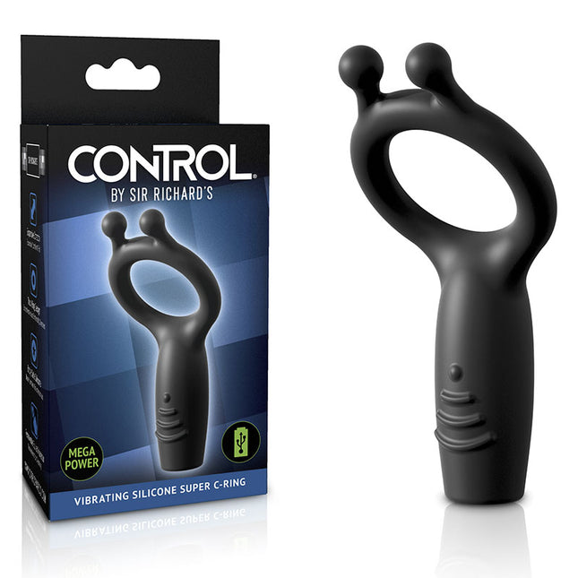 Sir Richards Vibrating Silicone Super C-Ring - Grey Vibrating Cock Ring