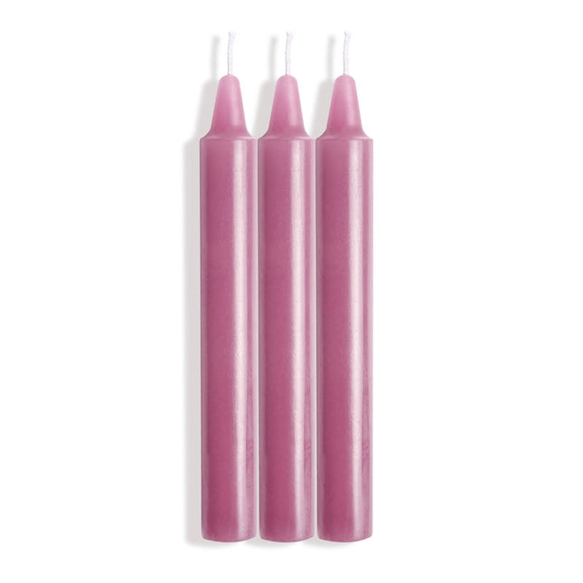 LaCire Violet Drip Pillar Candles Melt