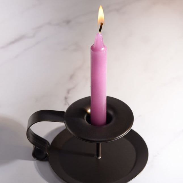 LaCire Violet Drip Pillar Candles Pink