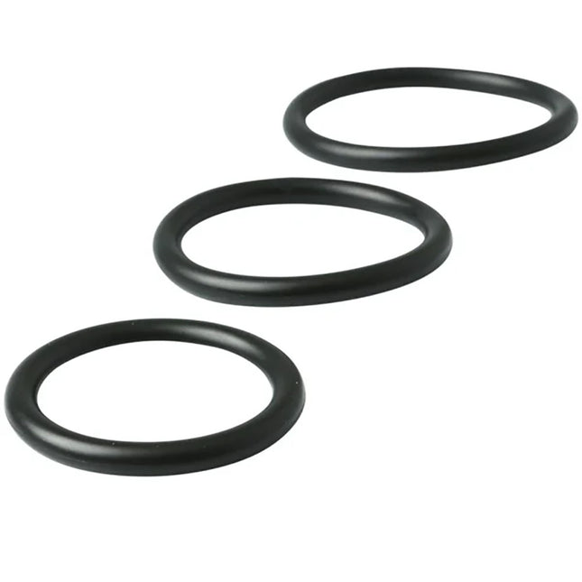 Sex & Mischief Nitrile Cock Rings Black - 3 Pack