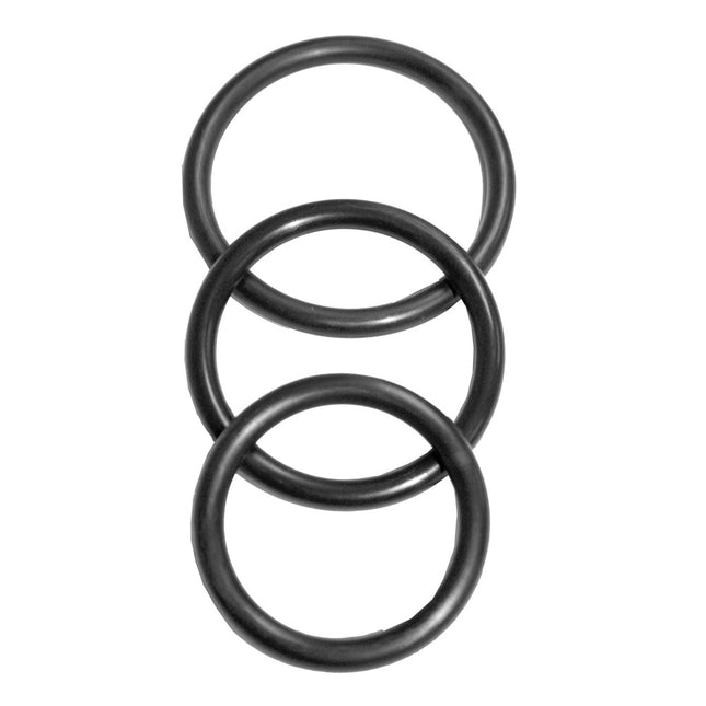 Sex & Mischief Nitrile Cock Rings Black - 3 Pack