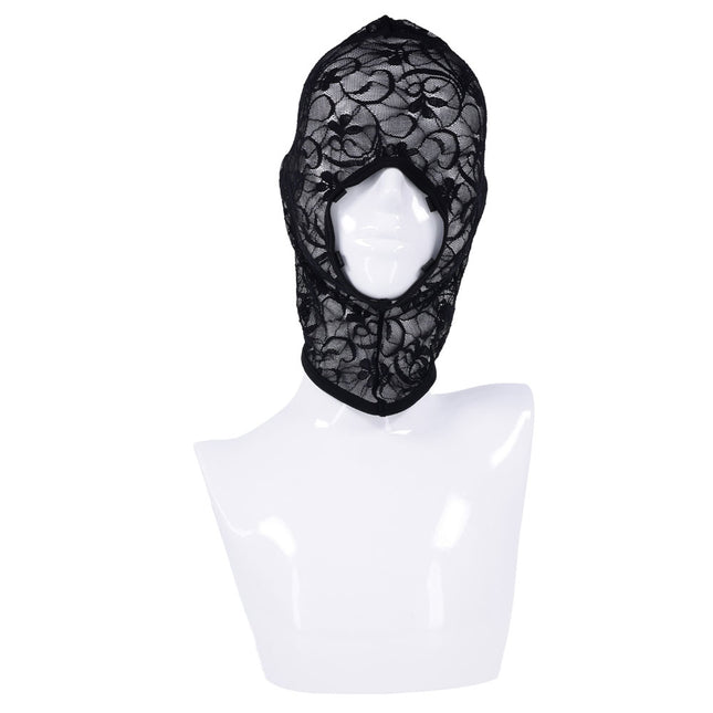 Sex & Mischief Lace Hush Hood - Black