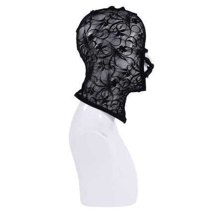 Sex & Mischief Lace Hush Hood - Black