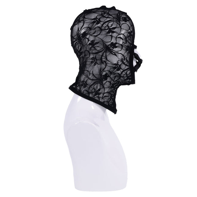 Sex & Mischief Lace Hush Hood - Black