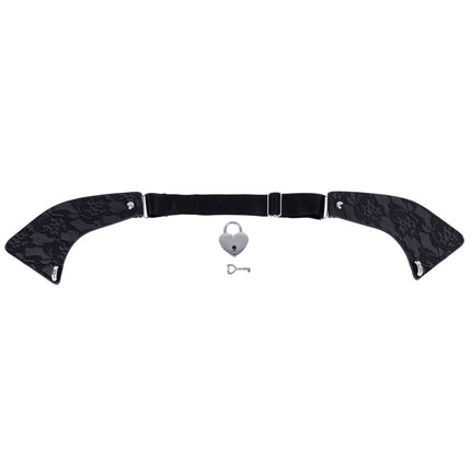 Sex & Mischief Heartbound Lace Day Collar - Black