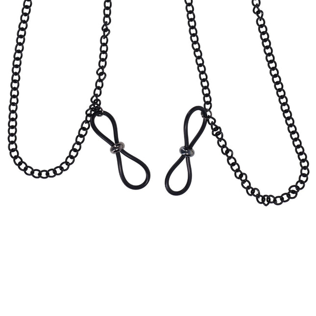 Sex & Mischief Lace Collar with Nipple Ties - Black