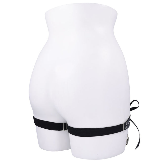 Sex & Mischief Laced Up Garters - Black