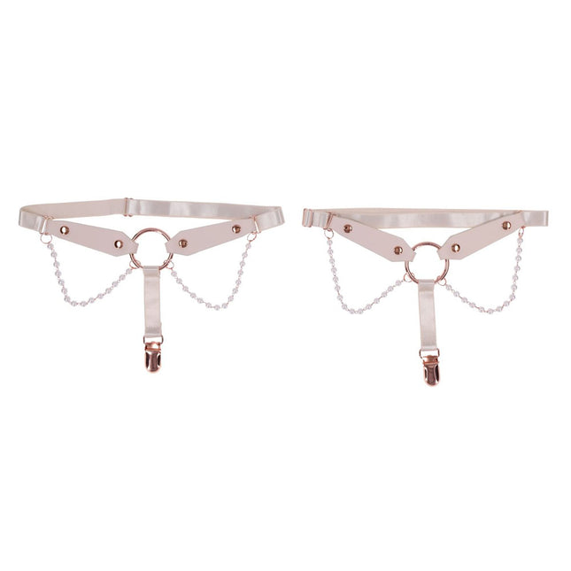 Sex & Mischief Peaches n CreaMe Pearl Garters - Set of 2