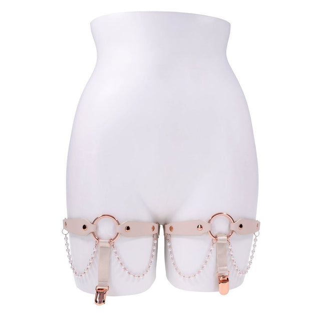 Sex & Mischief Peaches n CreaMe Pearl Garters - Set of 2