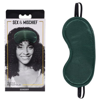 Sex & Mischief Indica Blindfold - Green Eye Mask