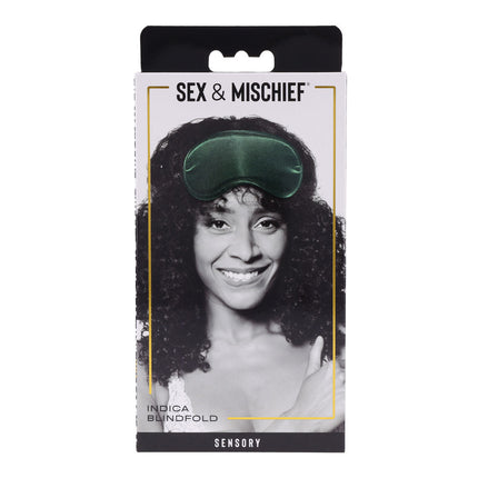 Sex & Mischief Indica Blindfold - Green Eye Mask
