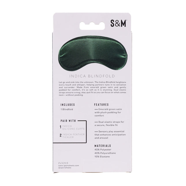 Sex & Mischief Indica Blindfold - Green Eye Mask