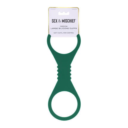 Sex & Mischief Indica Large Silicone Cuffs - Green