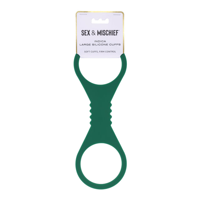 Sex & Mischief Indica Large Silicone Cuffs - Green