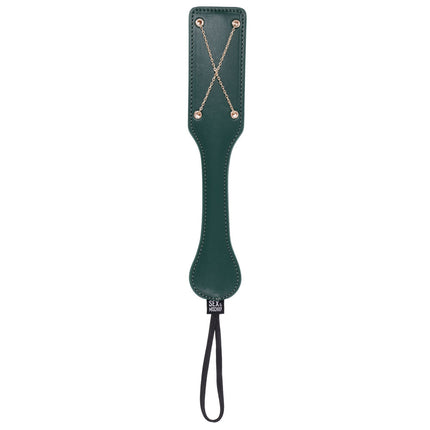 Sex & Mischief Indica Chain Impressions Paddle - Green/Gold