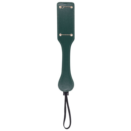 Sex & Mischief Indica Chain Impressions Paddle - Green/Gold