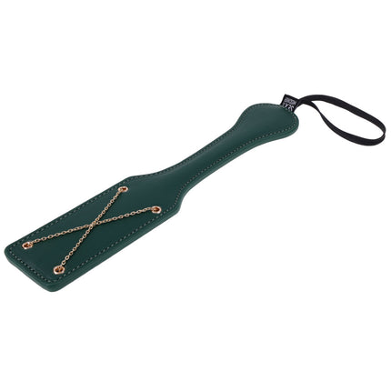 Sex & Mischief Indica Chain Impressions Paddle - Green/Gold
