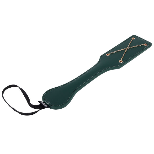 Sex & Mischief Indica Chain Impressions Paddle - Green/Gold