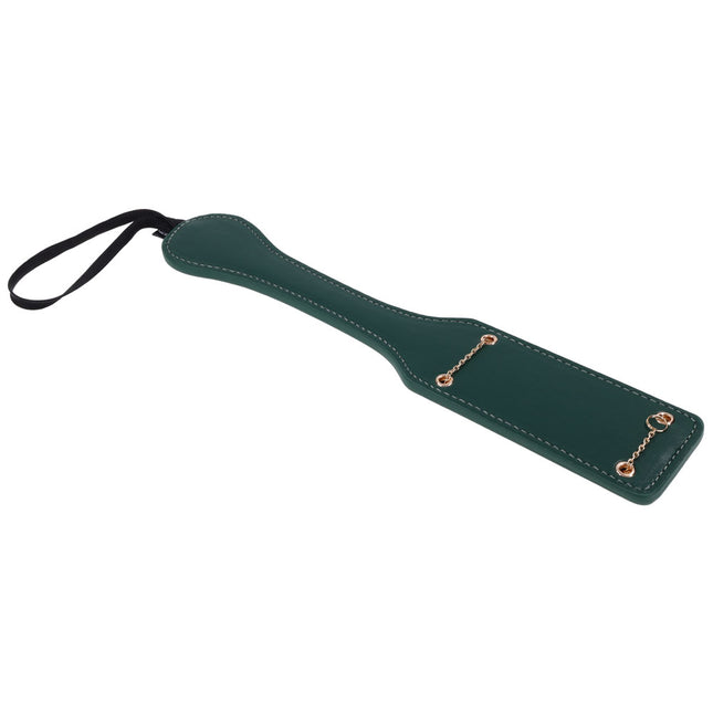 Sex & Mischief Indica Chain Impressions Paddle - Green/Gold