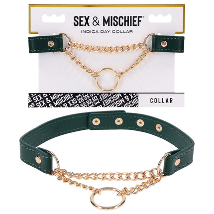 Sex & Mischief Indica Day Collar - Green/Gold