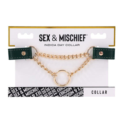 Sex & Mischief Indica Day Collar - Green/Gold