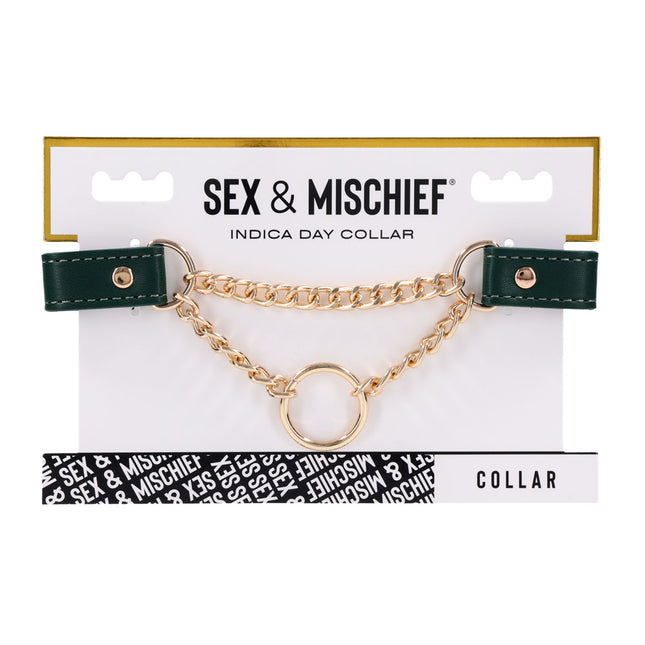 Sex & Mischief Indica Day Collar - Green/Gold