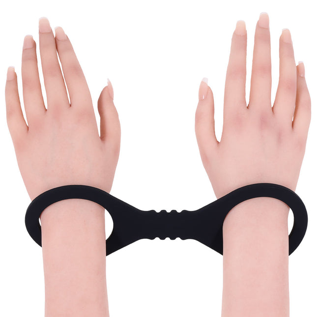 Sex & Mischief Shadow Small Silicone Cuffs - Black