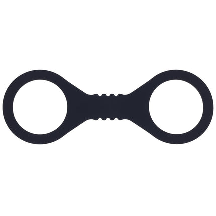 Sex & Mischief Shadow Small Silicone Cuffs - Black