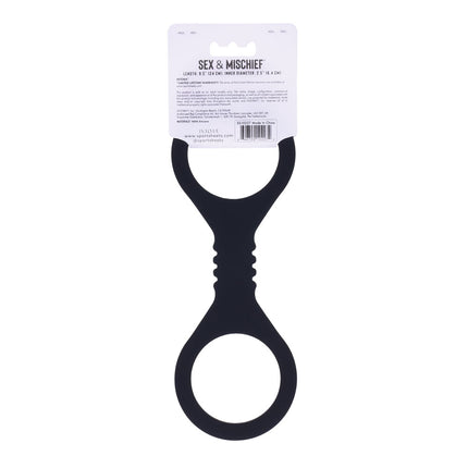 Sex & Mischief Shadow Small Silicone Cuffs - Black