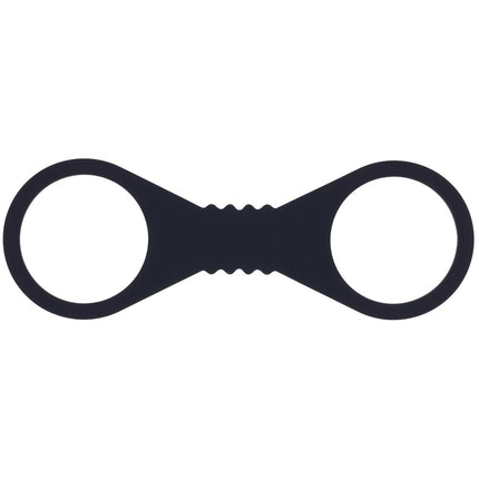 Sex & Mischief Shadow Large Silicone Cuffs - Black