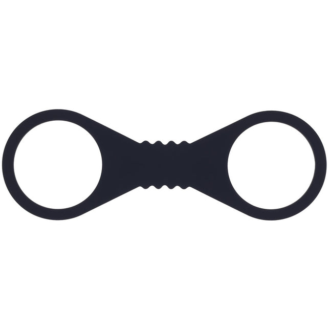 Sex & Mischief Shadow Large Silicone Cuffs - Black