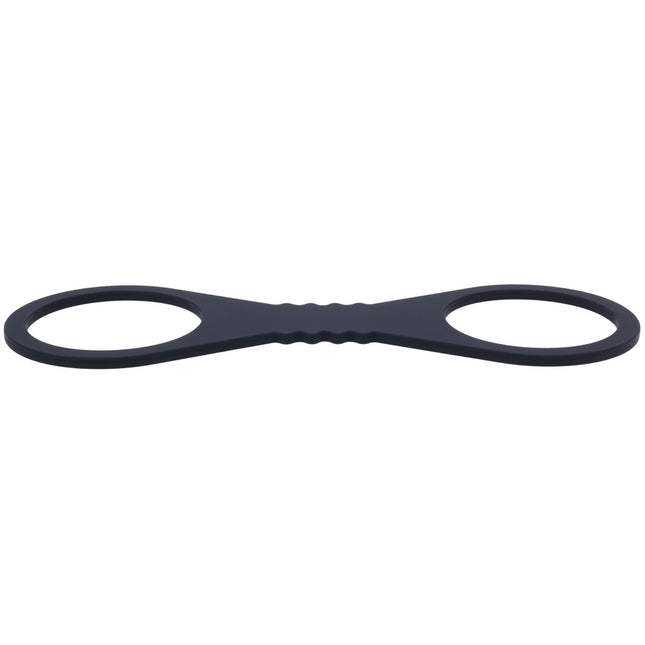 Sex & Mischief Shadow Large Silicone Cuffs - Black