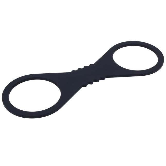 Sex & Mischief Shadow Large Silicone Cuffs - Black