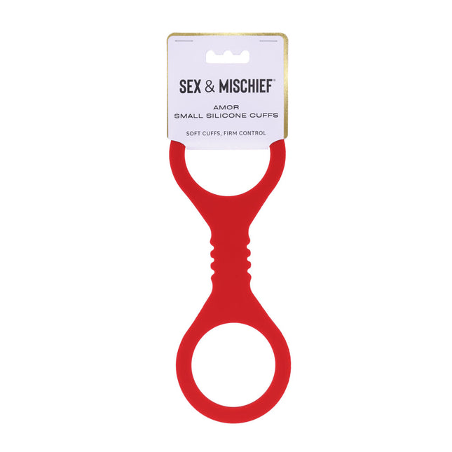 Sex & Mischief Amor Small Silicone Cuffs - Red