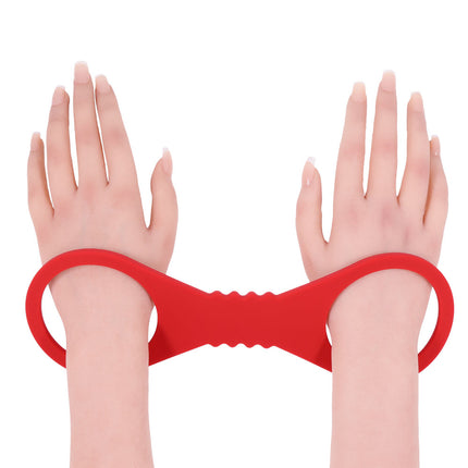 Sex & Mischief Amor Large Silicone Cuffs - Red
