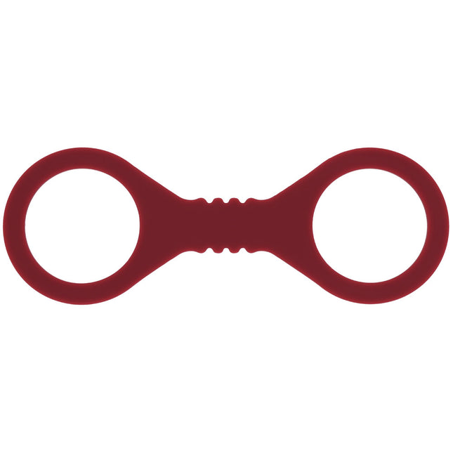 Sex & Mischief Enchanted Small Silicone Cuffs - Burgundy