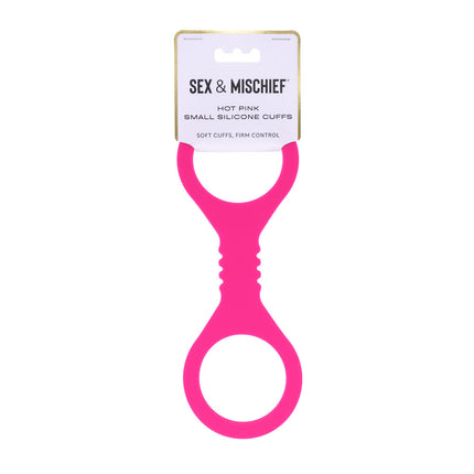 Sex & Mischief Small Hot Pink Silicone Cuffs