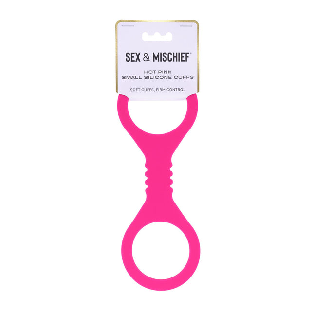 Sex & Mischief Small Hot Pink Silicone Cuffs