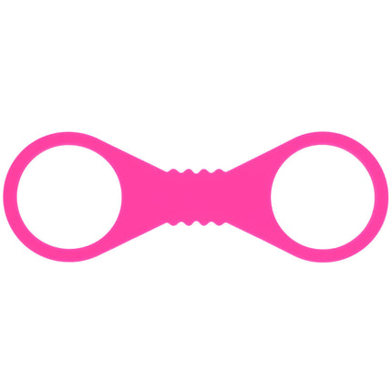Sex & Mischief Large Hot Pink Silicone Cuffs