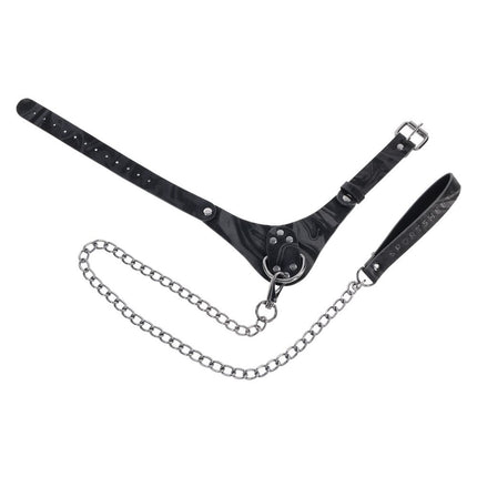 SPORTSHEETS Velvet Noir Collar & Leash - Black Restraints