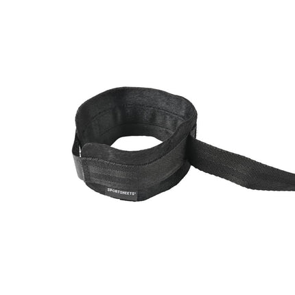 SPORTSHEETS Velvet Noir Adjustable Hog Tie & Cuff Set - Black Restraints