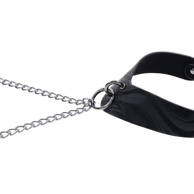 SPORTSHEETS Velvet Noir Collar & Removable Clamps - Black