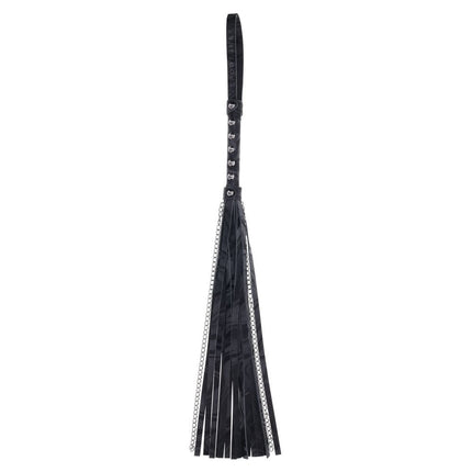 SPORTSHEETS Velvet Noir Chain Flogger - Black 43cm