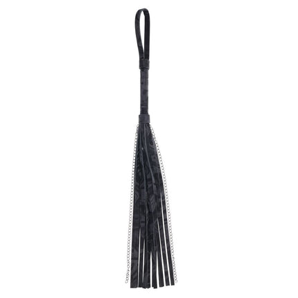 SPORTSHEETS Velvet Noir Chain Flogger - Black 43cm