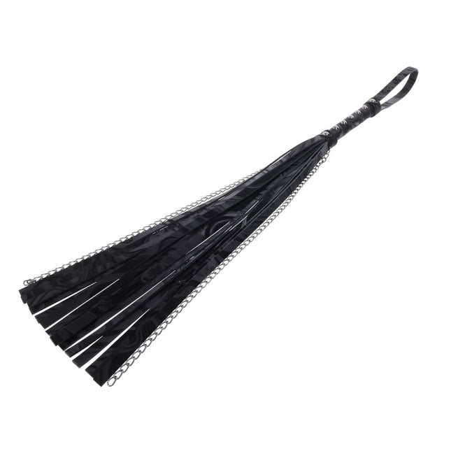 SPORTSHEETS Velvet Noir Chain Flogger - Black 43cm