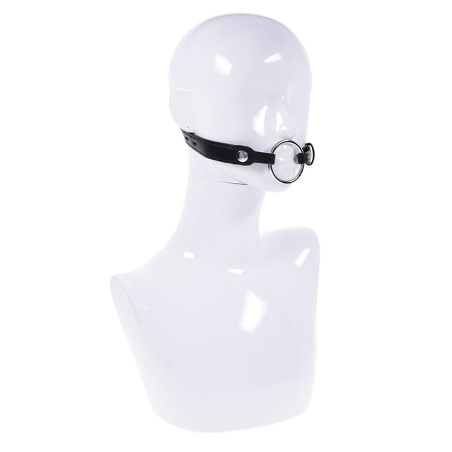 EDGE Interchangeable Ring Gag - Black on white manakin